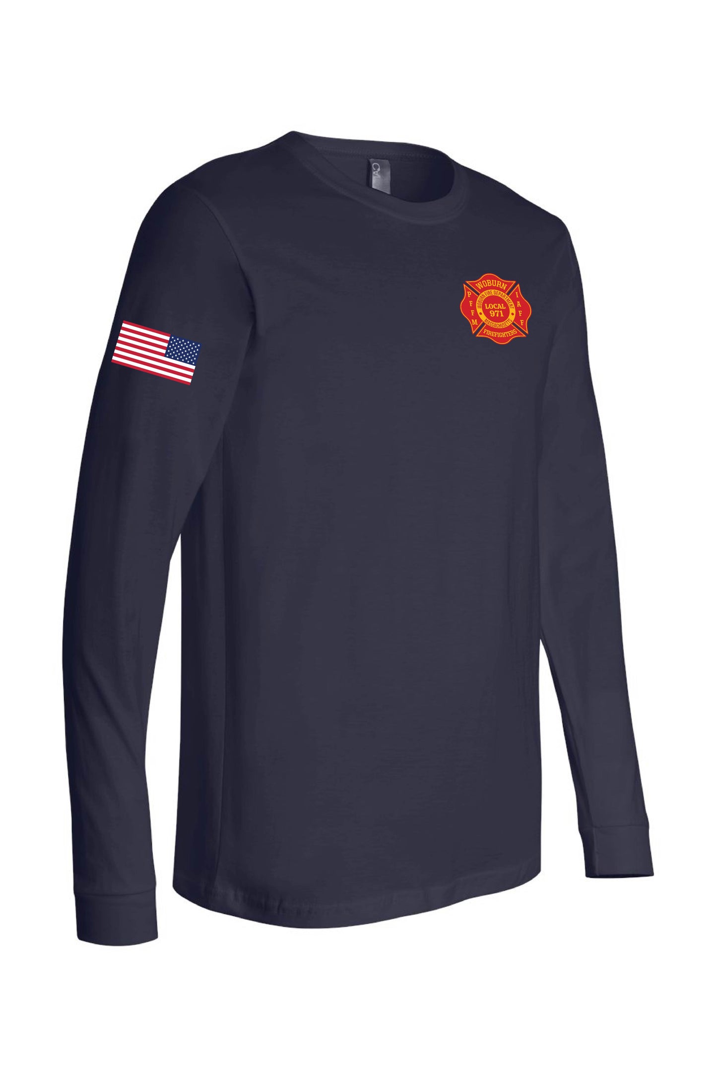 Woburn Local 971 Logo Long Sleeve T-Shirt - Unisex Adult