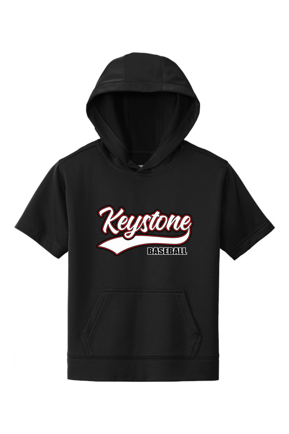 Keystone Baseball Youth Sport-Wick ® Fleece Short Sleeve Hooded Pullover