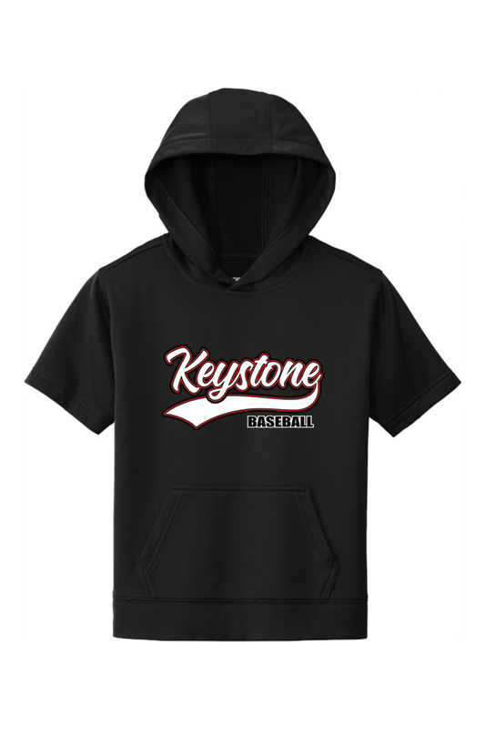 Keystone Baseball Youth Sport-Wick ® Fleece Short Sleeve Hooded Pullover
