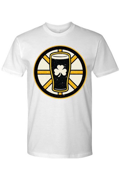 Beer, Hockey, Black & Gold 100% Cotton T-Shirt - Unisex