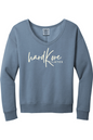 Hard Kore Horizontal Logo Beach Wash Garment-Dyed V-Neck Sweatshirt - Women's