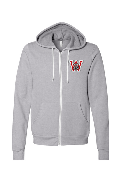 Wakefield Warriors Mascot Sponge Fleece Full-Zip Hoodie - Unisex/Adult