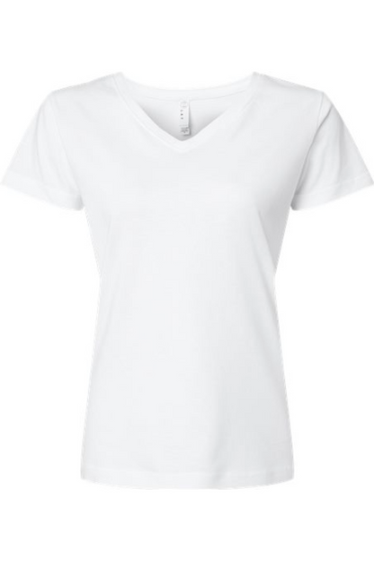 LAT Women's Fine Jersey V-Neck Tee - 3507