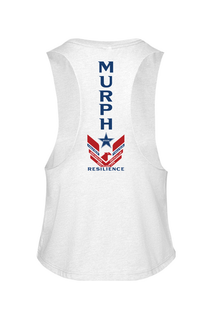 Resilience Murph 2026 Red White & Blue Racerback Cropped Tank - Women's