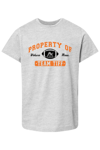 Launching Bombs: Property of Team Tiff Cotton T-Shirt - Youth