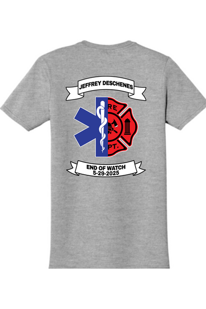 NAFD Jeffrey Deschenes End of Watch Cotton T-Shirt - Unisex Adult