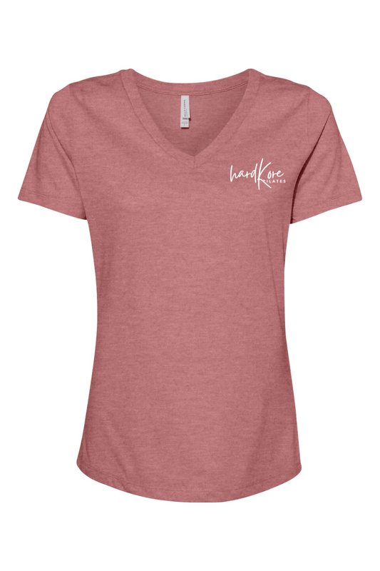 Hard Kore Relaxed Heather CVC V-Neck T-Shirt - Women's