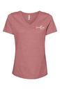 Hard Kore Relaxed Heather CVC V-Neck T-Shirt - Women's