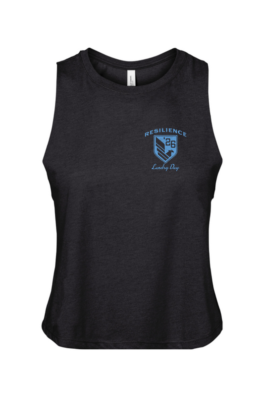 Resilience Landry Day '26 Blue/White Racerback Cropped Tank - Women's