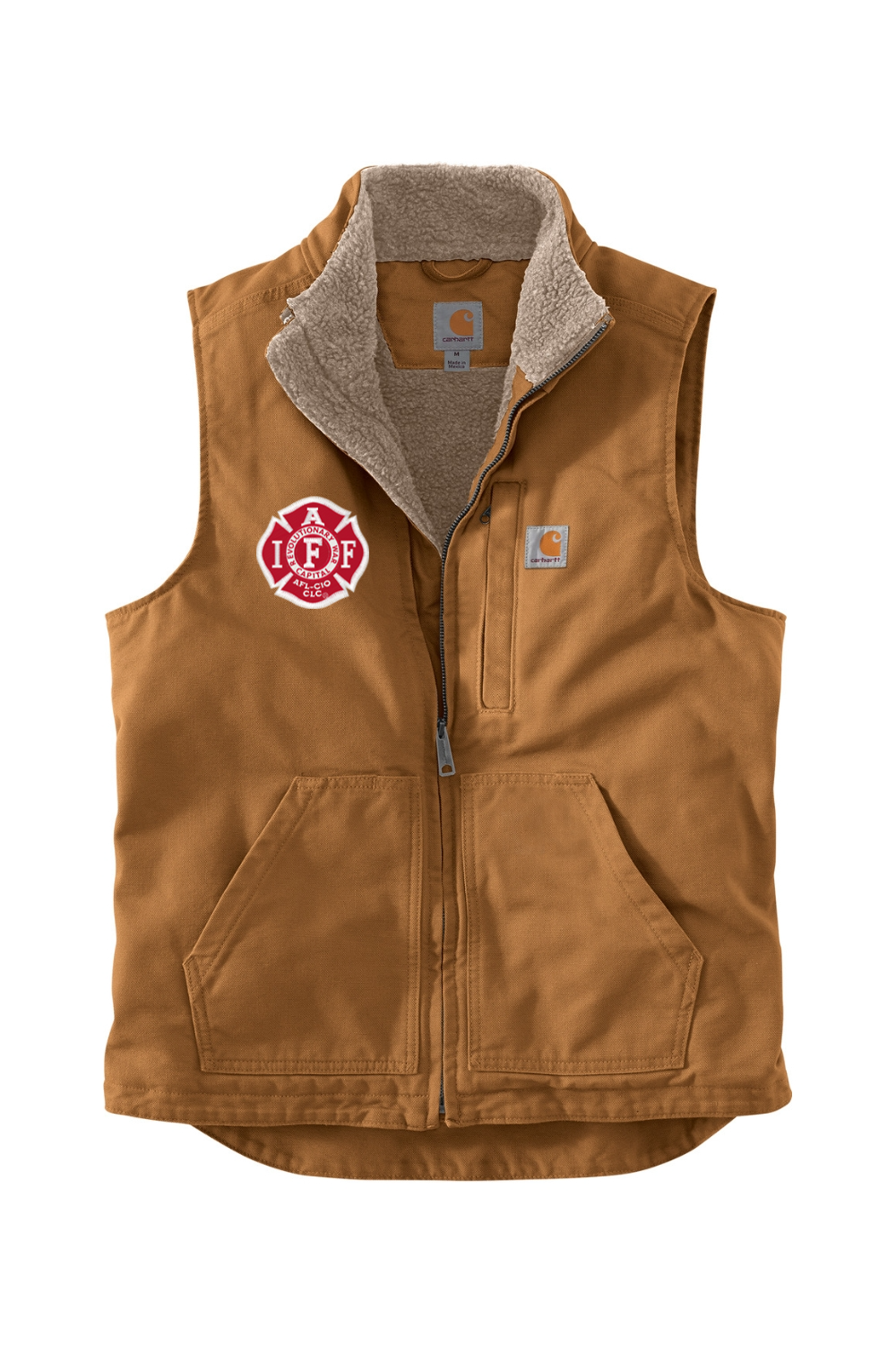 Exeter IAFF Carhartt Sherpa-Lined Mock Neck Vest - Men's
