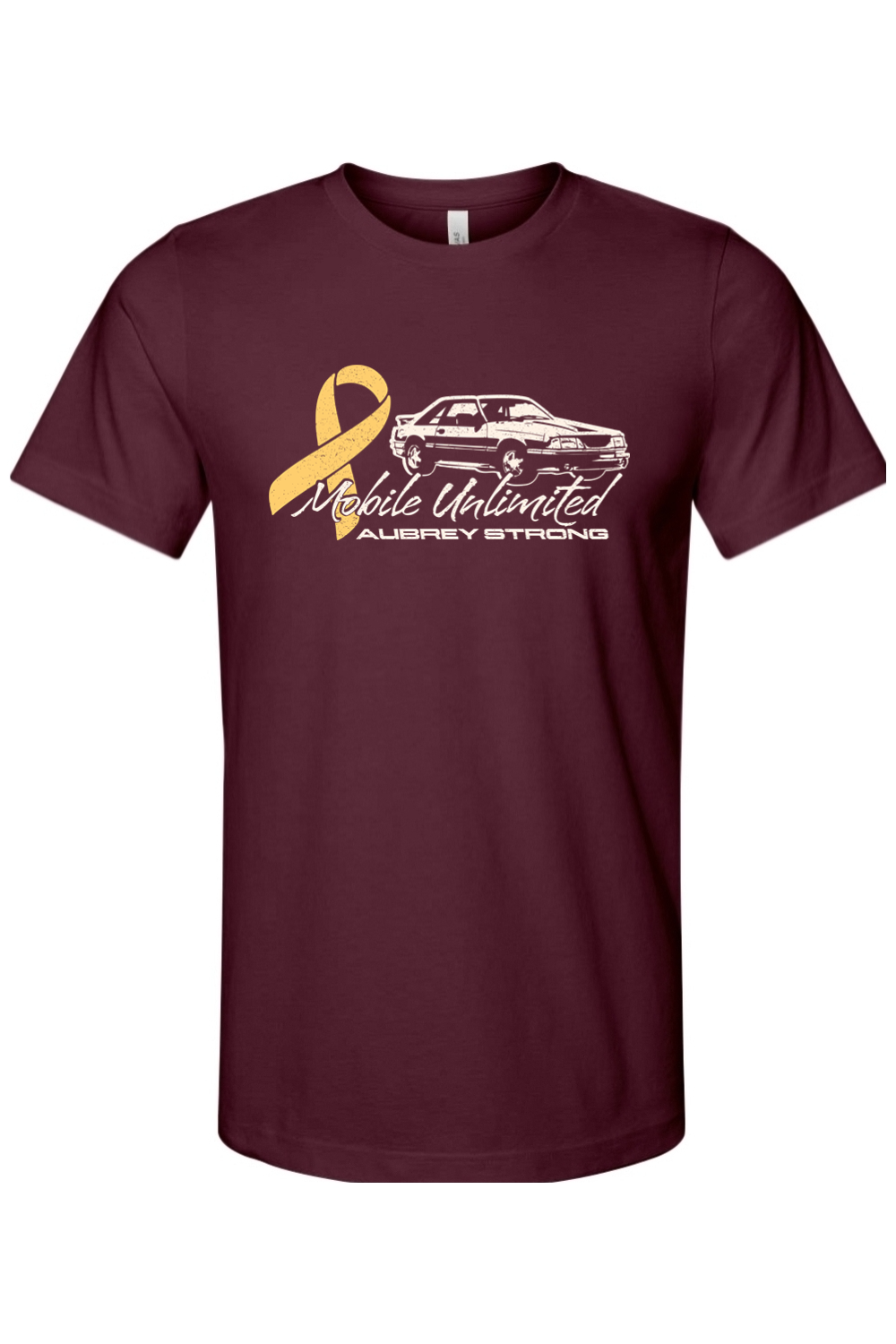 Mobile Unlimited Mustang Aubrey Strong Cotton T-Shirt - Unisex Adult