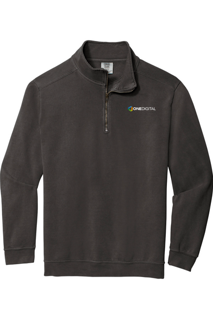 Embroidered One Digital - Comfort Colors Ring Spun 1/4-Zip Sweatshirt