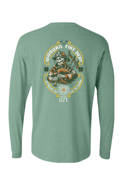 Woburn Fire St. Patrick's Day 2026 Comfort Colors Long Sleeve T-Shirt - Men's