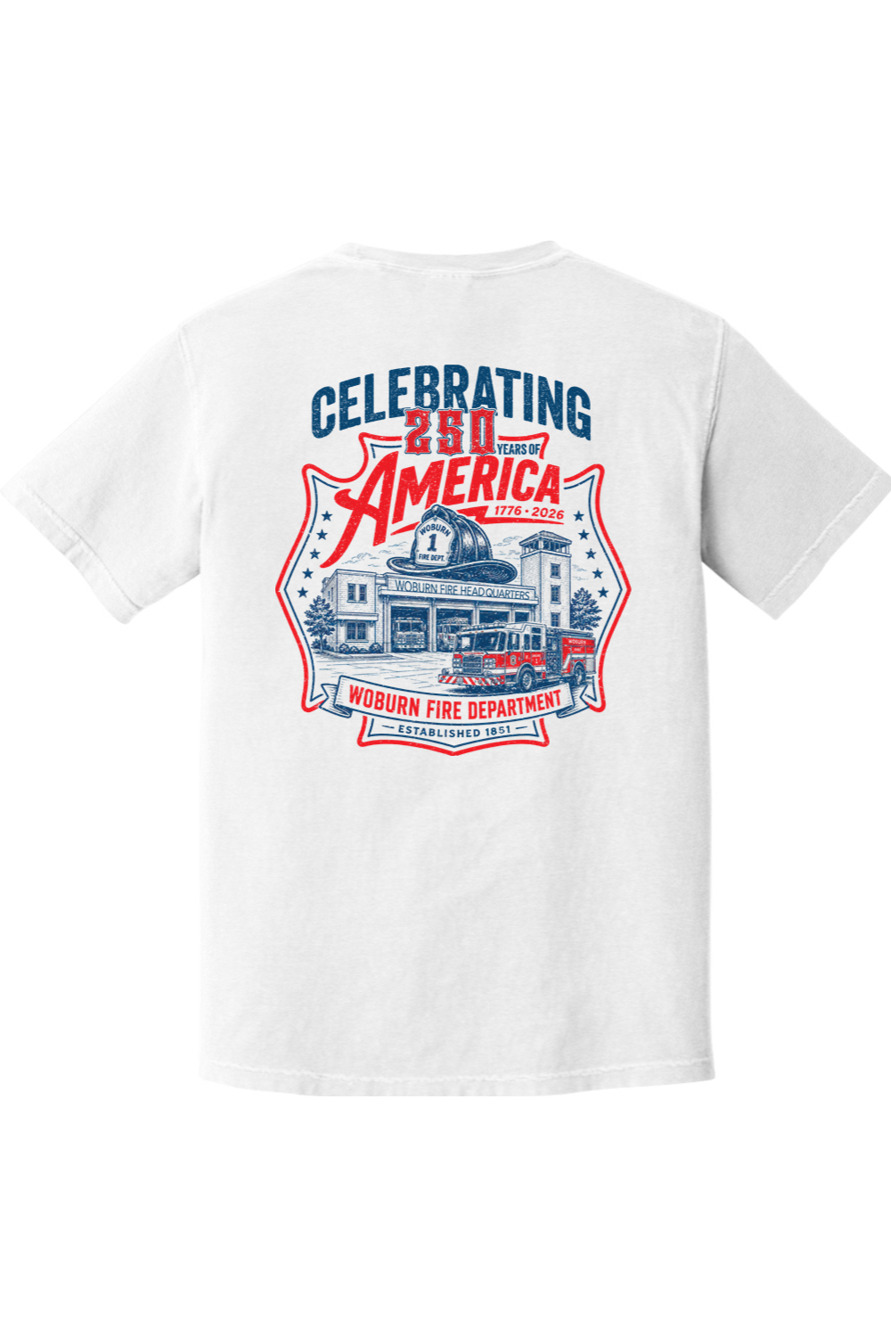 WFD Patriotic Badge 250 Years of America Comfort Colors T-Shirt - Men's