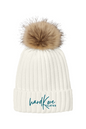 Hard Kore Pilates Faux Fur Pom Beanie