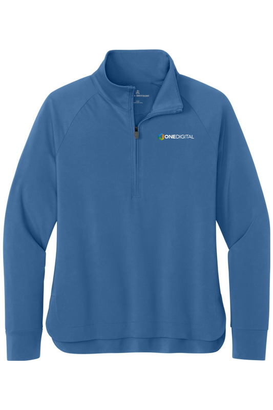 Embroidered One Digital - Brooks Brothers Women's Luxe Performance 1/4-Zip