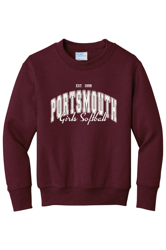 Portsmouth Softball '98 Fleece Crewneck Sweatshirt - Kids