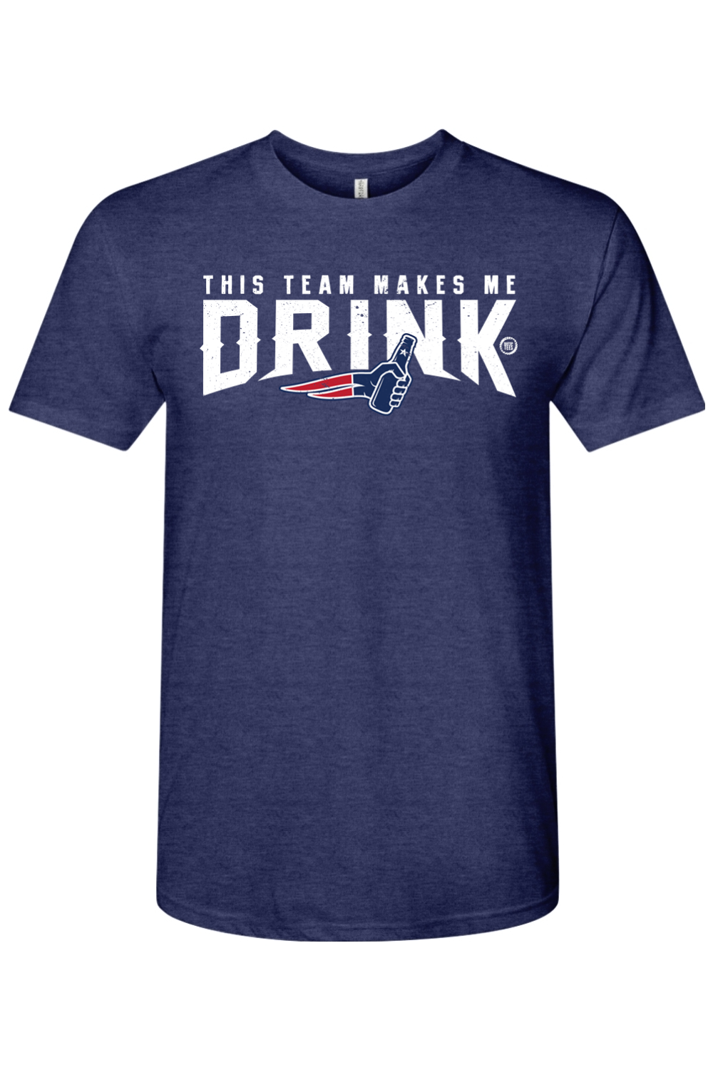 New England Football Makes Me Drink Triblend T-Shirt - Mens