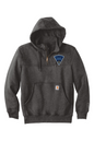 MA State Police Front Logo Carhartt Rain Defender Paxton Heavyweight Hooded Zip Mock Sweatshirt - Men's
