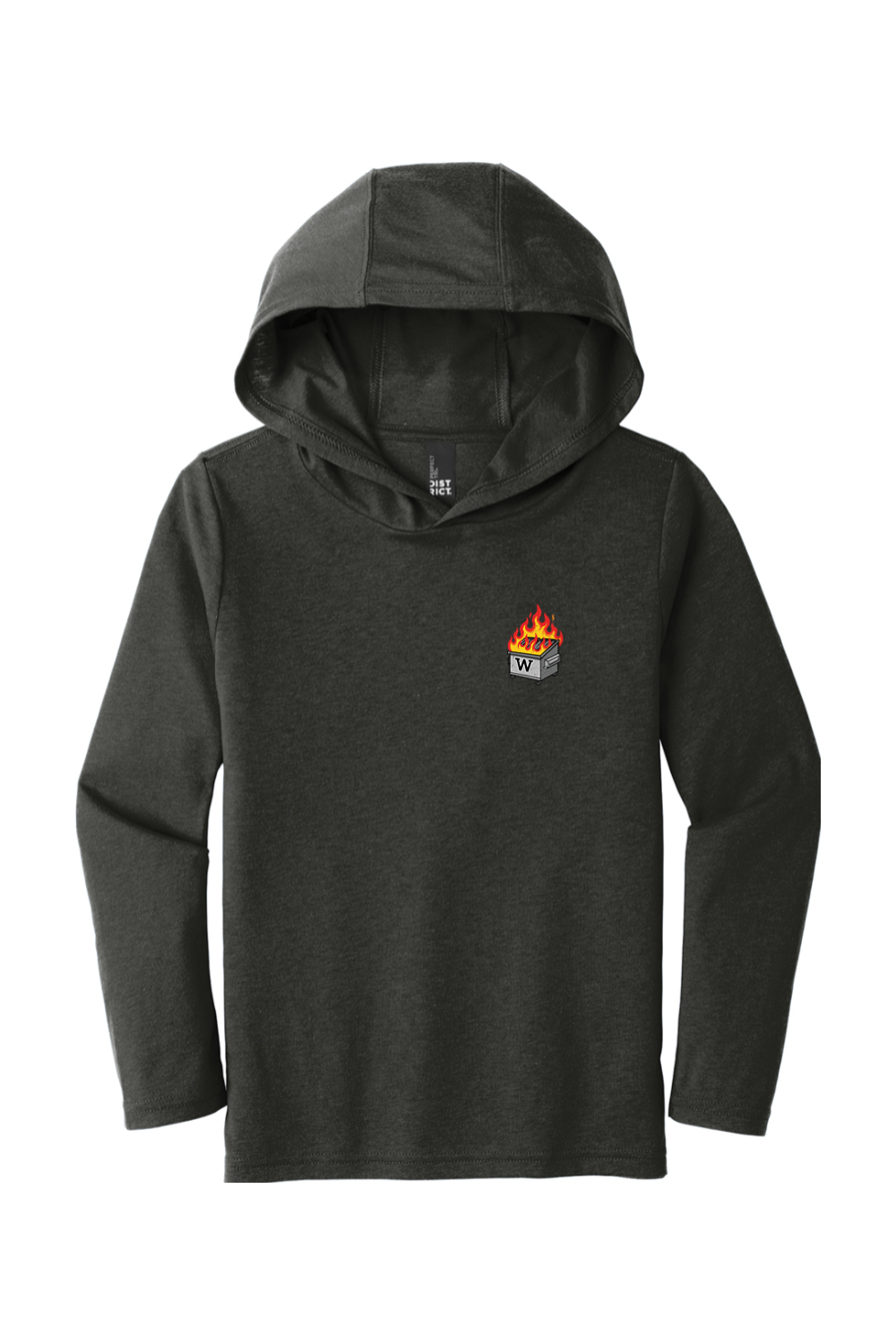Woburn Trashers Hockey Tri-blend Long Sleeve Hooded Shirt - Kids