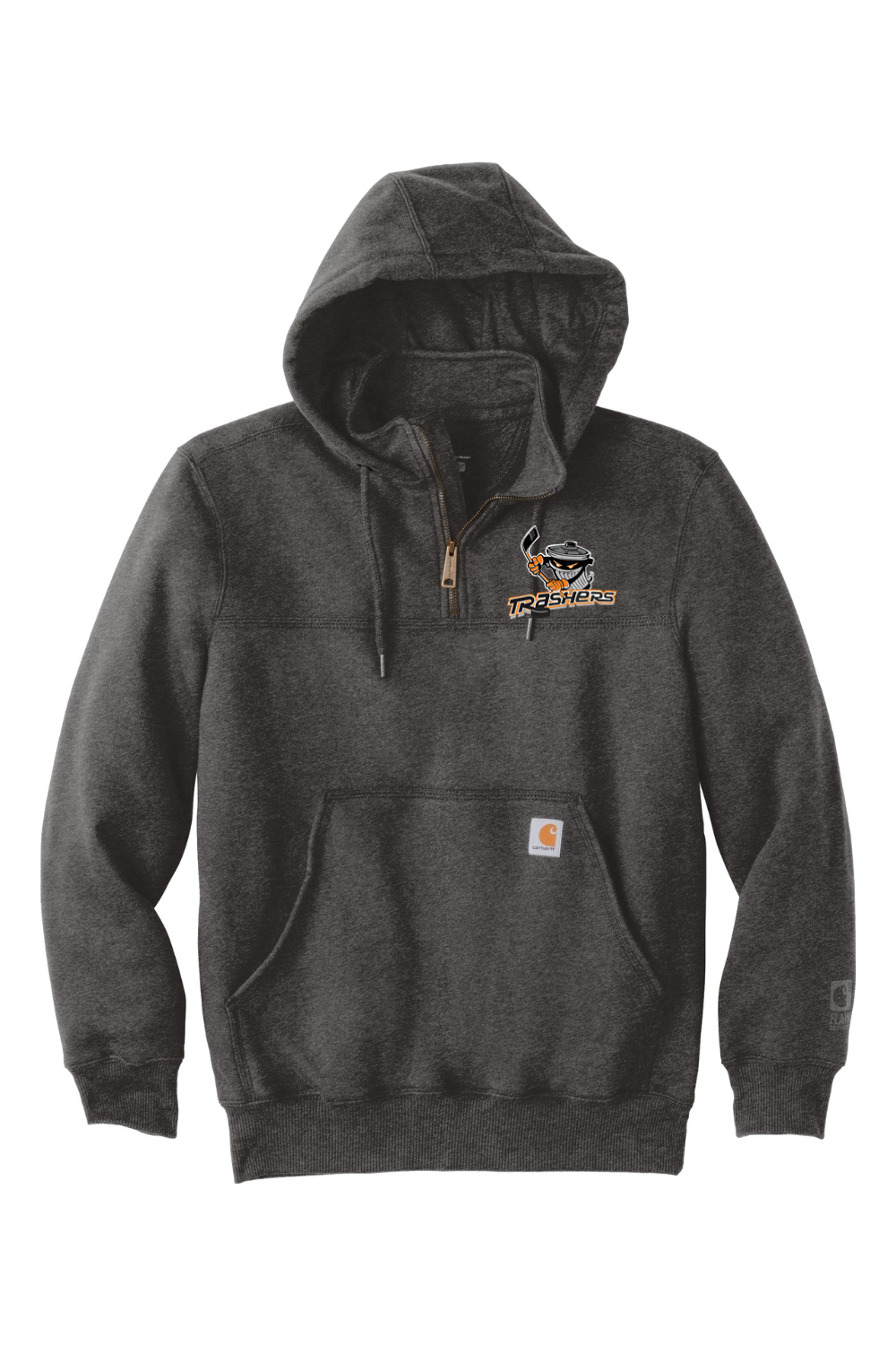 Woburn Trashers Carhartt Rain Defender Paxton Heavyweight Hooded Zip Mock Sweatshirt
