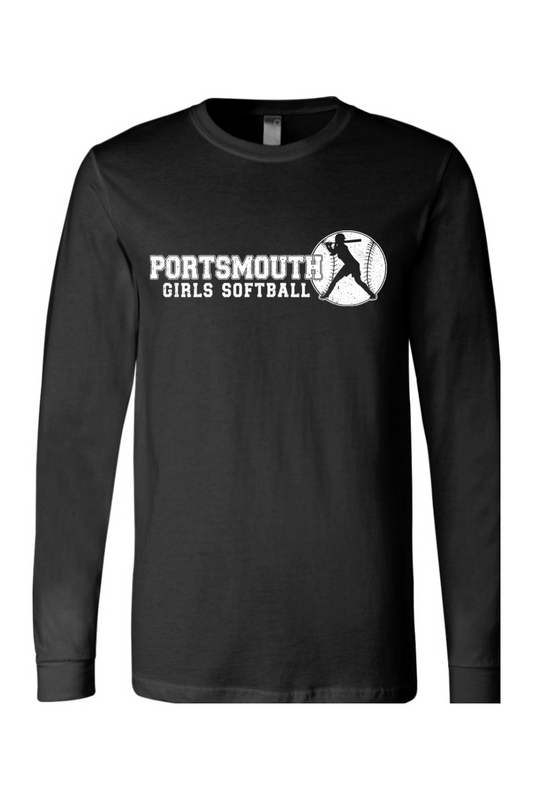 Portsmouth Girls Softball Cotton Long Sleeve T-Shirt - Men's