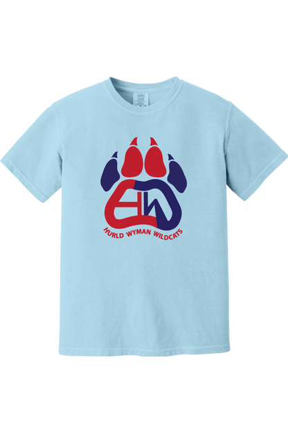 Hurld Wyman Wildcats Full Front Comfort Color Unisex T-Shirt