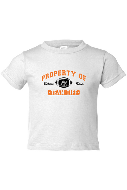 Launching Bombs: Property of Team Tiff Cotton T-Shirt - Toddler