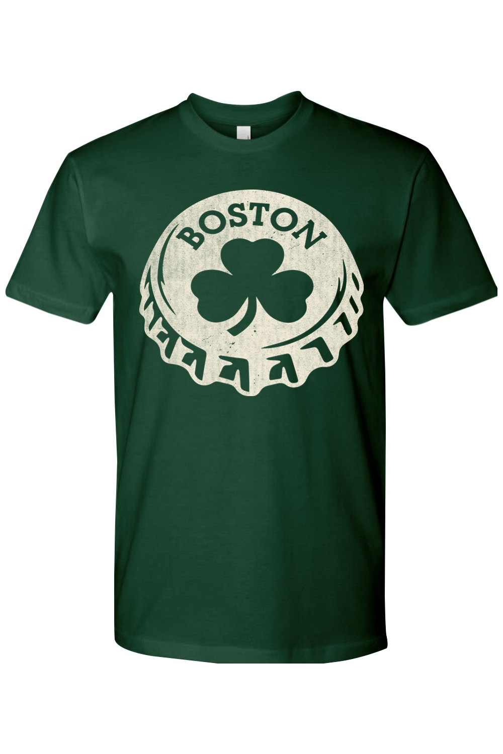 Boston Lucky Shamrock Cap Unisex Cotton T-Shirt