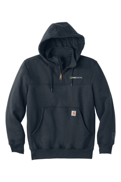 Embroidered One Digital - Carhartt Rain Defender Paxton Heavyweight Hooded Zip Mock Sweatshirt