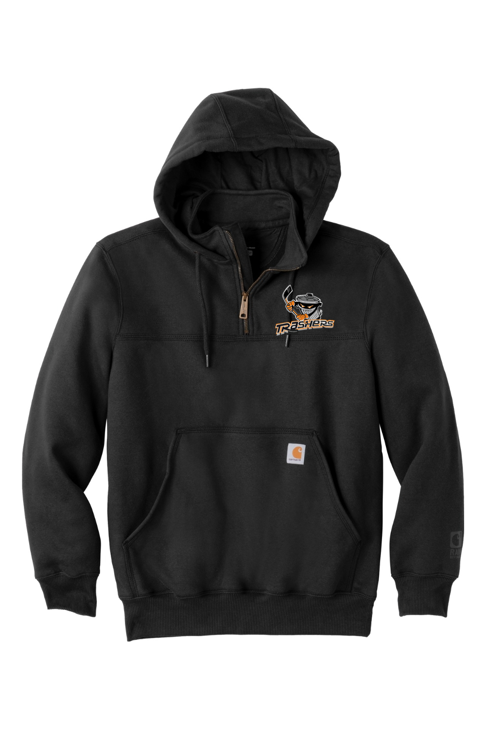 Woburn Trashers Carhartt Rain Defender Paxton Heavyweight Hooded Zip Mock Sweatshirt