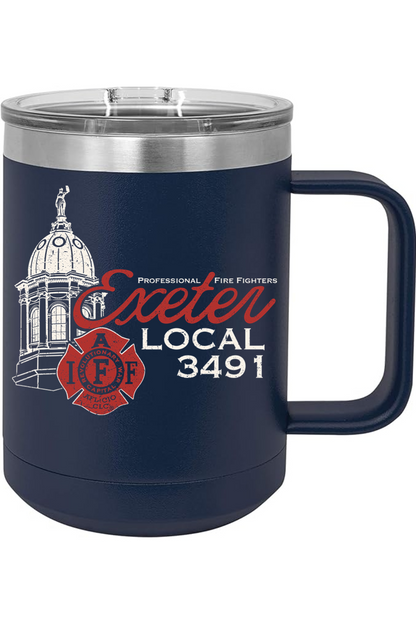 Exeter Town Hall Local 3491 - 15oz Insulated Coffee Mug with Slider Lid