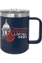 Exeter Town Hall Local 3491 - 15oz Insulated Coffee Mug with Slider Lid