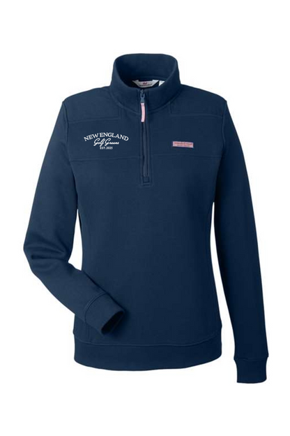 New England Golf Greens Embroidered Vineyard Vines Women's Collegiate Shep Shirt