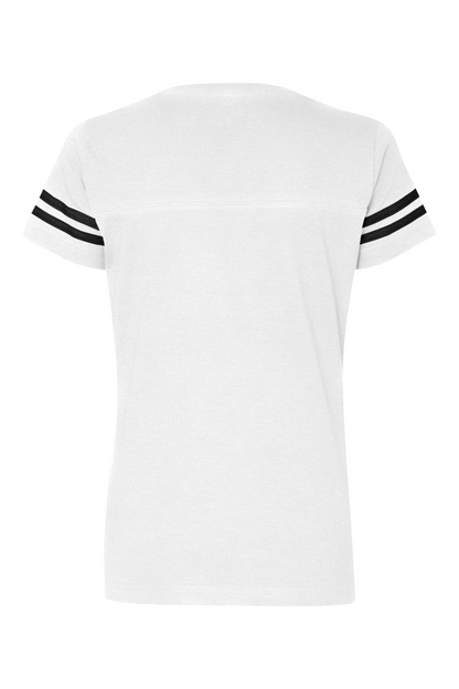 LAT Women's Football V-Neck Fine Jersey Tee - 3537