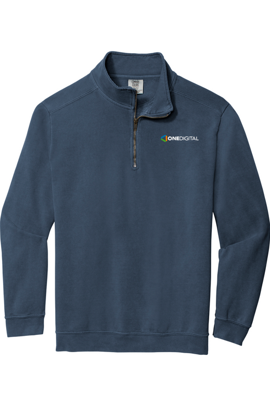 Embroidered One Digital - Comfort Colors Ring Spun 1/4-Zip Sweatshirt