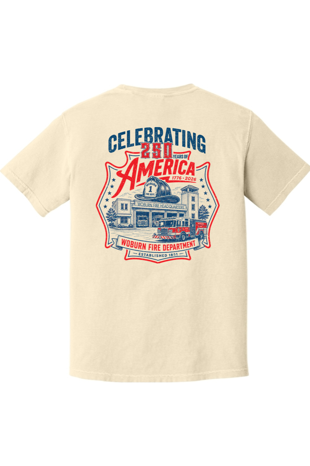 WFD Patriotic Badge 250 Years of America Comfort Colors T-Shirt - Men's