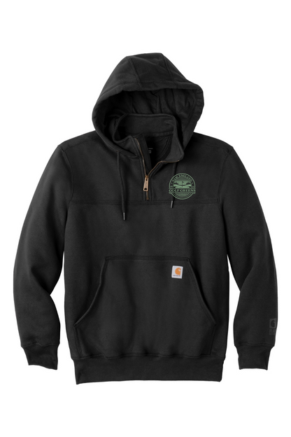 New England Golf Greens - Carhartt Rain Defender Paxton Heavyweight Hooded Zip Mock Sweatshirt