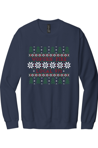 Woburn Fire Holiday Sweater Printed Standard Crewneck - Men's/Unisex
