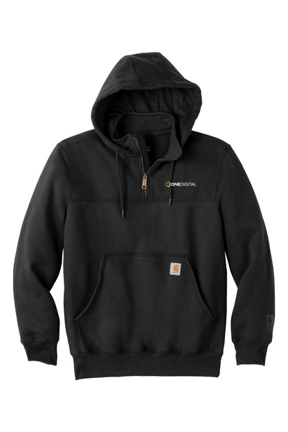 Embroidered One Digital - Carhartt Rain Defender Paxton Heavyweight Hooded Zip Mock Sweatshirt