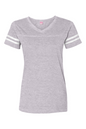 LAT Women's Football V-Neck Fine Jersey Tee - 3537