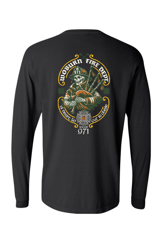 Woburn Fire St. Patrick's Day 2026 Comfort Colors Long Sleeve T-Shirt - Men's