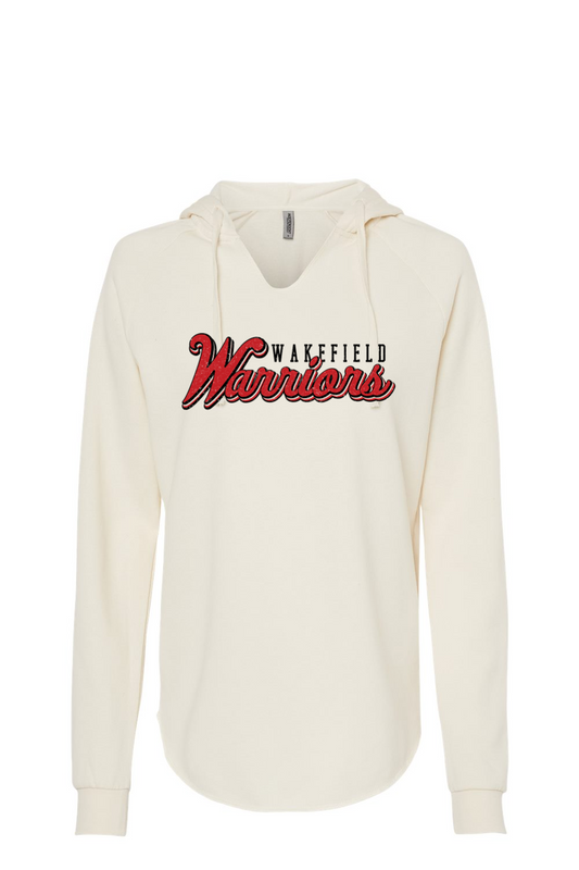 Wakefield Warriors Retro Script Light Wash Hooded Sweatshirt - Women's