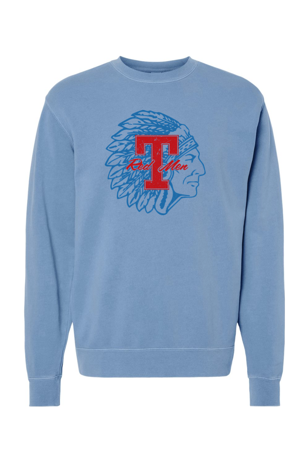 Tewksbury Red Men Pigment-Dyed Crewneck Sweatshirt - Men's