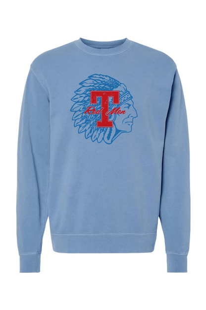 Tewksbury Red Men Pigment-Dyed Crewneck Sweatshirt - Men's