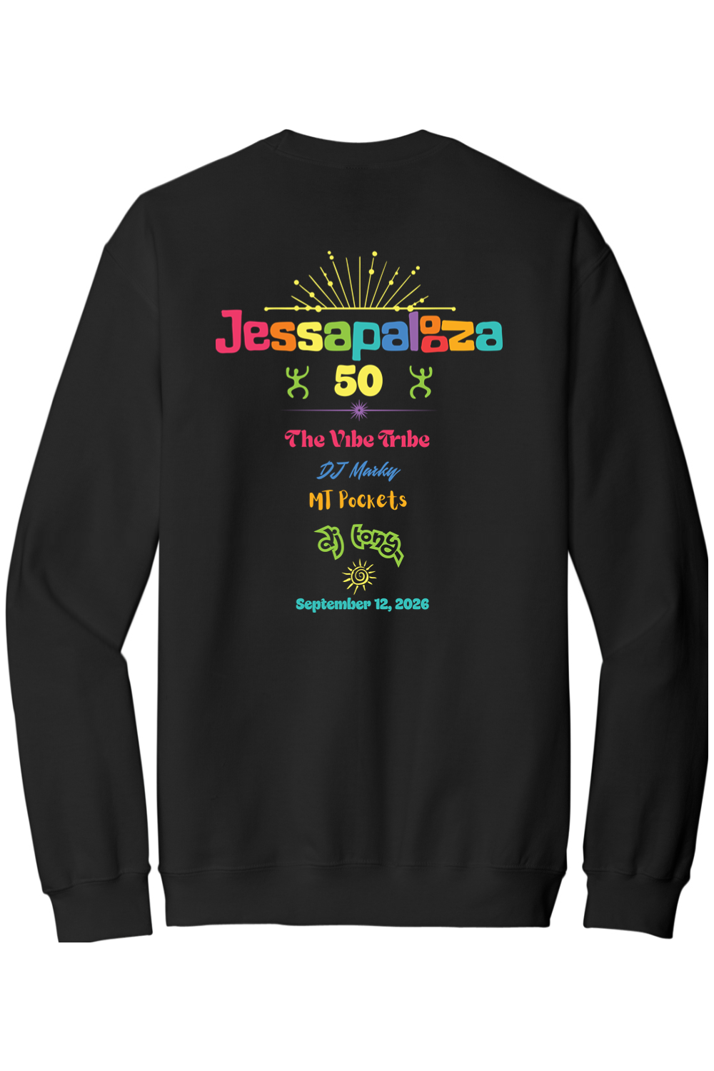 Jessapalooza Color Crewneck Sweatshirt - Adult Men's/Unisex