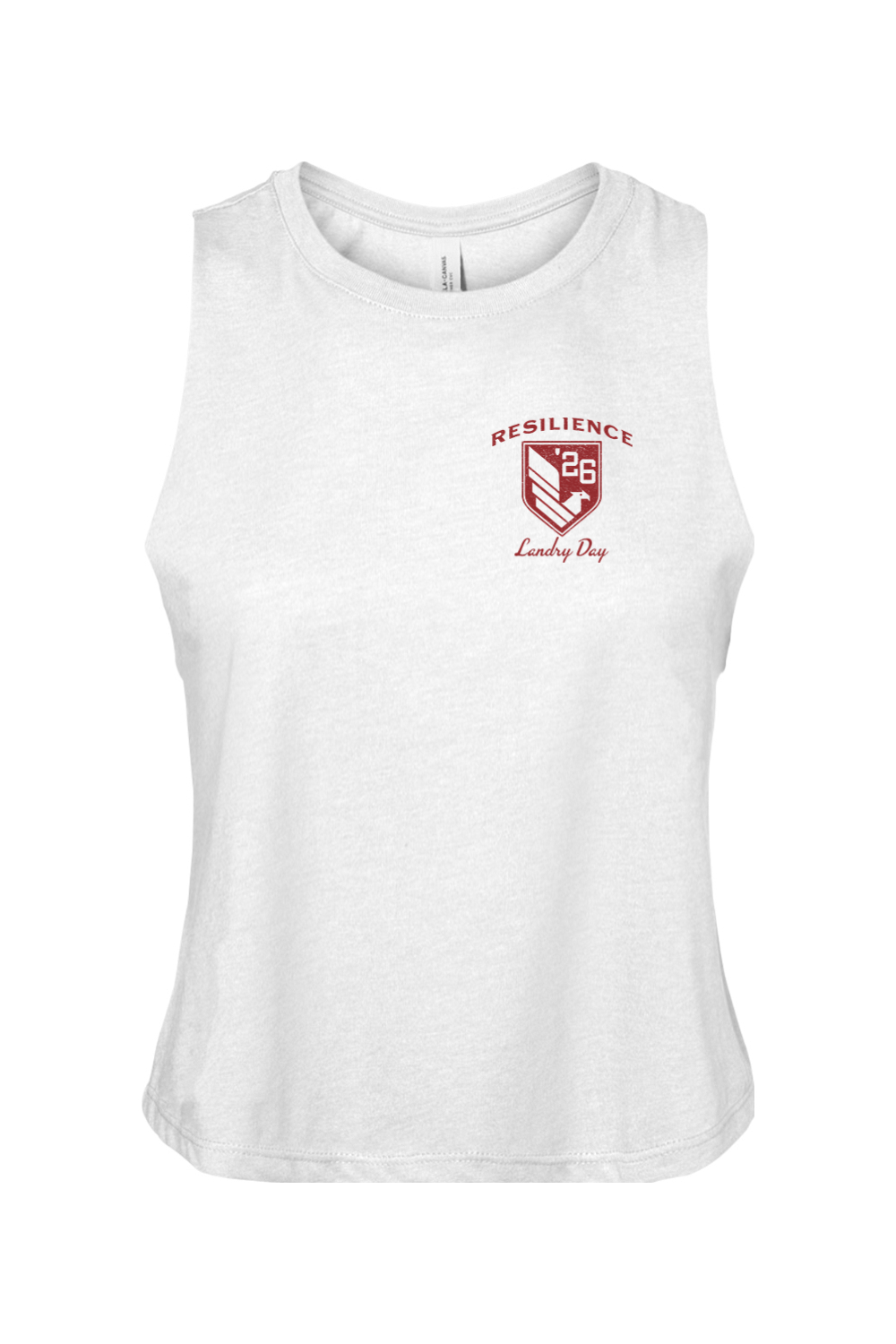Resilience Landry Day '26 Red Racerback Cropped Tank - Women's