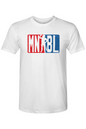 Men's Night Baseball League Blue/Red Tri-Blend T-Shirt - Unisex Adult