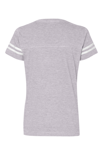 LAT Women's Football V-Neck Fine Jersey Tee - 3537