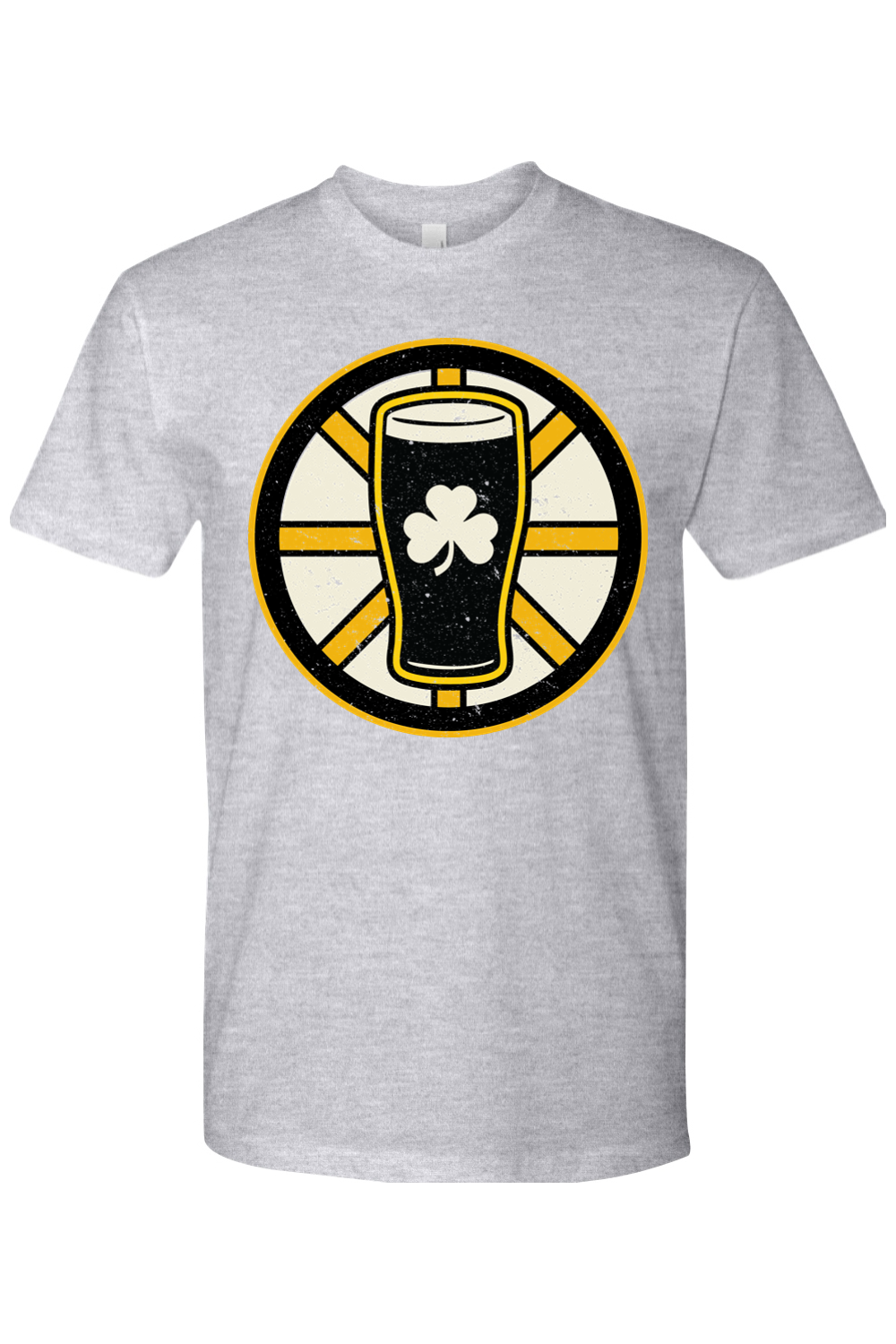 Beer, Hockey, Black & Gold 100% Cotton T-Shirt - Unisex